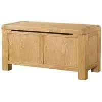 Curve Oak Blanket Box - Wax, Oak