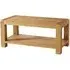 Curve Oak Coffee Table with Storage - Wax