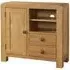 Curve Oak Sideboard Media Unit - Wax, Oak