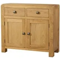 Curve Oak Small 2 Door Sideboard - Wax