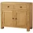 Curve Oak Small 2 Door Sideboard - Wax