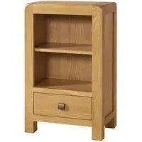 Curve Oak Small Bookcase - Wax, Oak