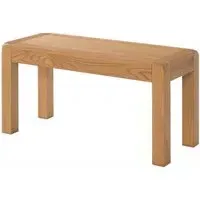 Curve Oak Small Dining Bench - Wax