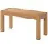 Curve Oak Small Dining Bench - Wax