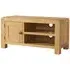 Curve Oak Small TV Unit - Wax