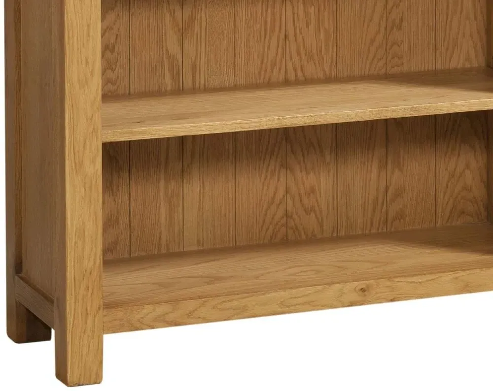 Curve Oak Tall Bookcase - Wax