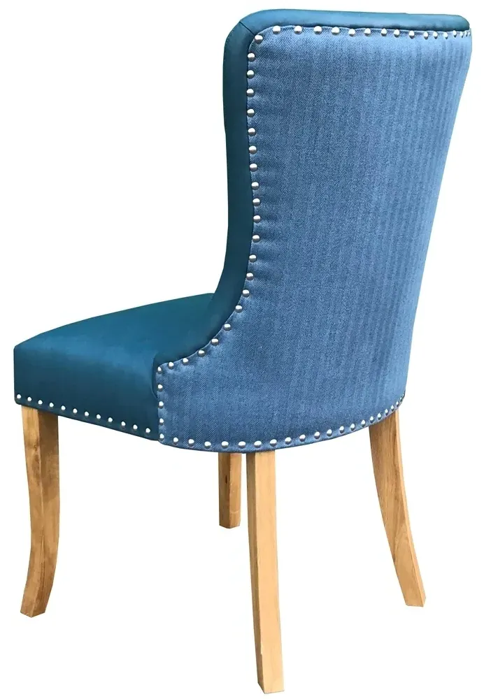 Dorset Hug Dining Chair - Blue, Faux Leather