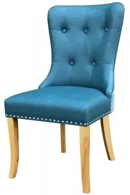 Dorset Hug Dining Chair - Blue, Faux Leather image
