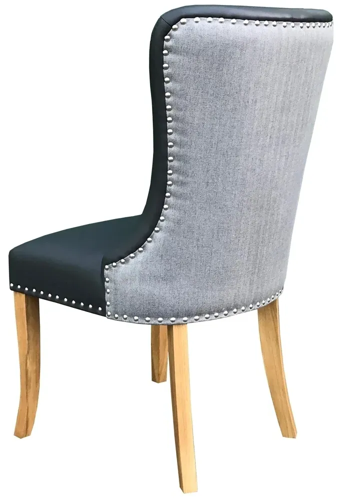 Dorset Hug Dining Chair - Grey, Faux Leather