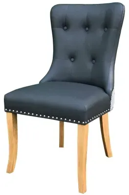 Dorset Hug Dining Chair - Grey, Faux Leather