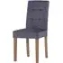 Dorset Oak Ashbury Velvet Dining Chair - Graphite, Oak