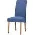 Dorset Oak Wesbury Rollback Dining Chair - Blue, Velvet