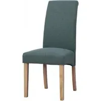 Dorset Oak Wesbury Rollback Dining Chair - Green, Velvet