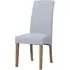 Dorset Oak Wesbury Rollback Dining Chair - Light Grey, Velvet