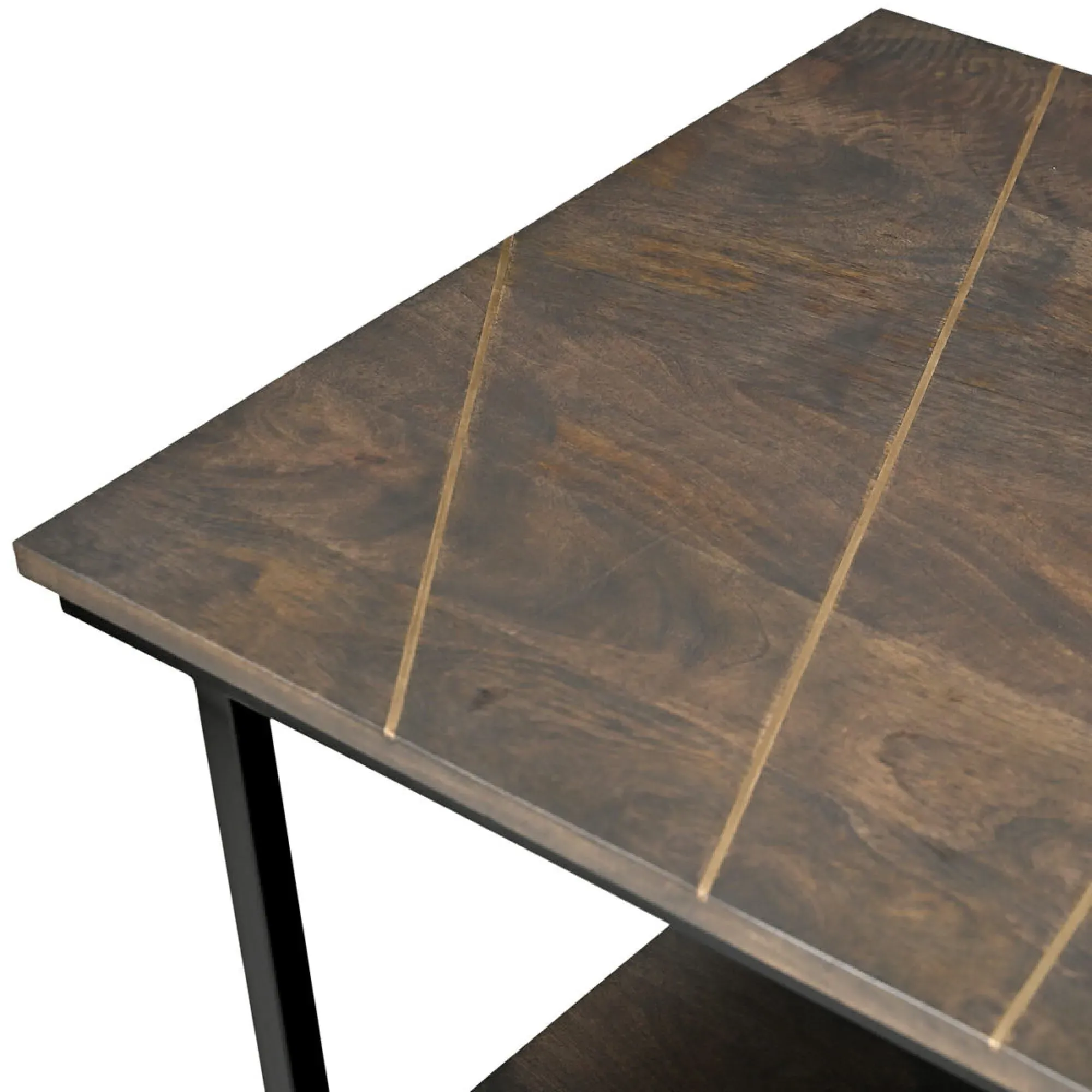 Fowey Rectangular Coffee Table - Dark Brown, Mango Wood