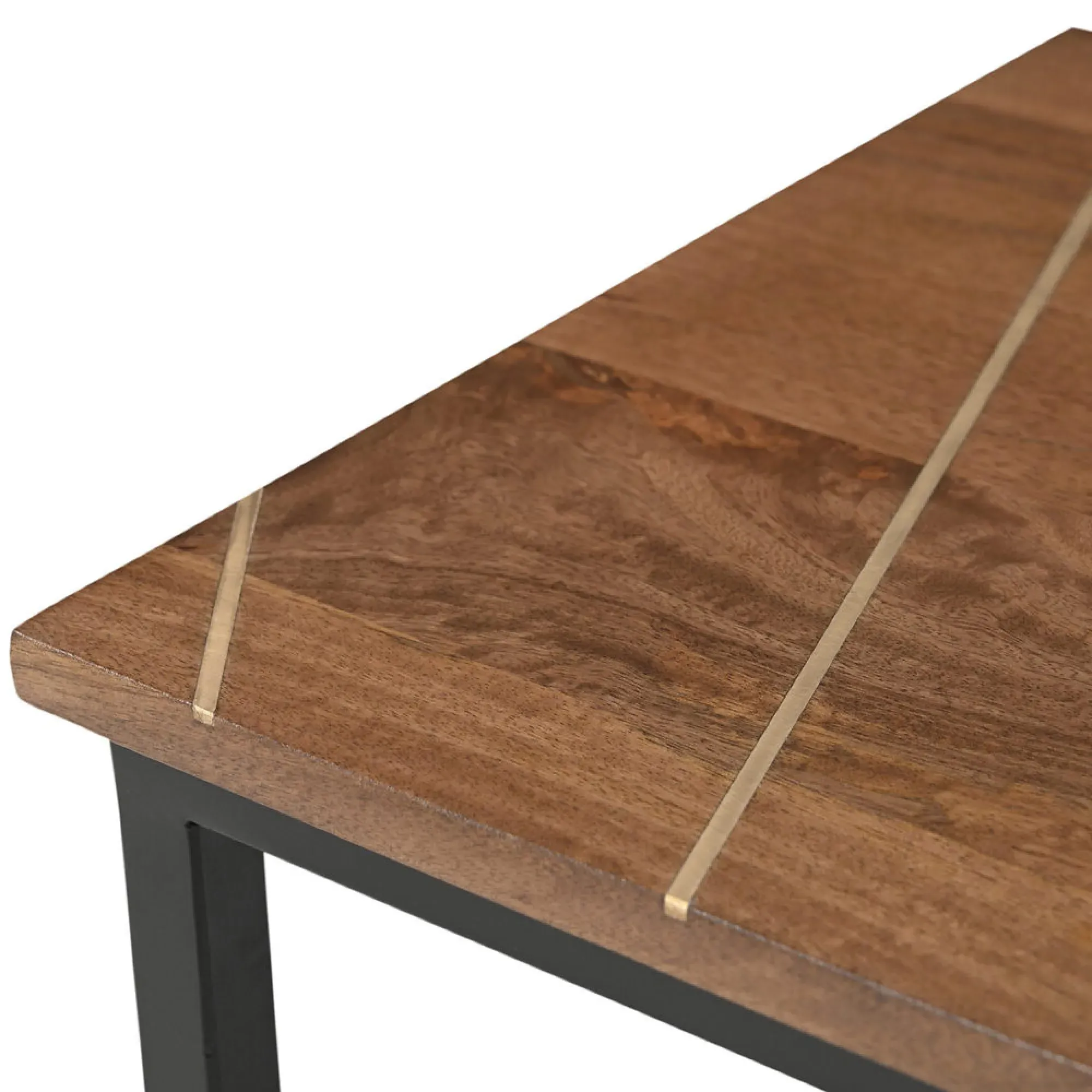 Fowey Square Side Table - Brown, Mango Wood