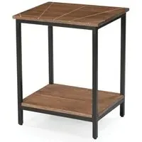Fowey Square Side Table - Brown, Mango Wood