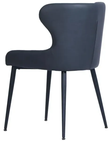 Langley Dining Chair - Grey, Faux Leather