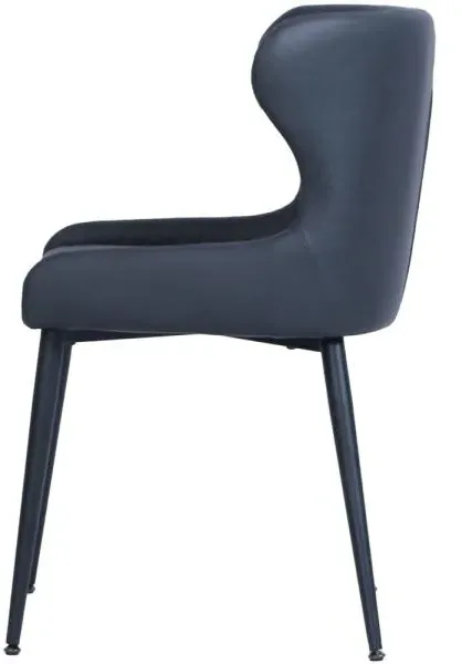 Langley Dining Chair - Grey, Faux Leather