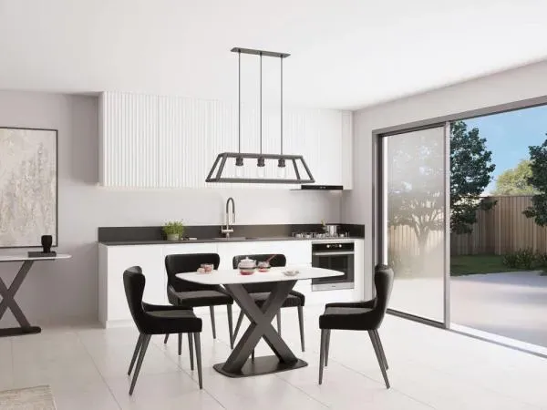 Langley Dining Chair - Grey, Faux Leather