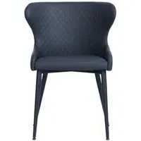 Langley Dining Chair - Grey, Faux Leather