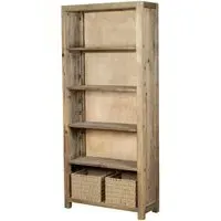 Langley Tall Bookcase - Reclaimed Pine