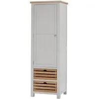 Lundy 1 Door Larder Unit - Moon Grey, Oak