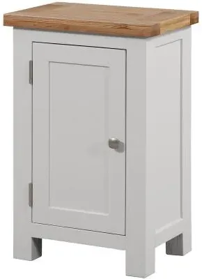 Lundy 1 Door Small Hall Cabinet - Moon Grey, Oak