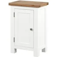 Lundy 1 Door Small Hall Cabinet - White, Oak