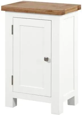 Lundy 1 Door Small Hall Cabinet - White, Oak