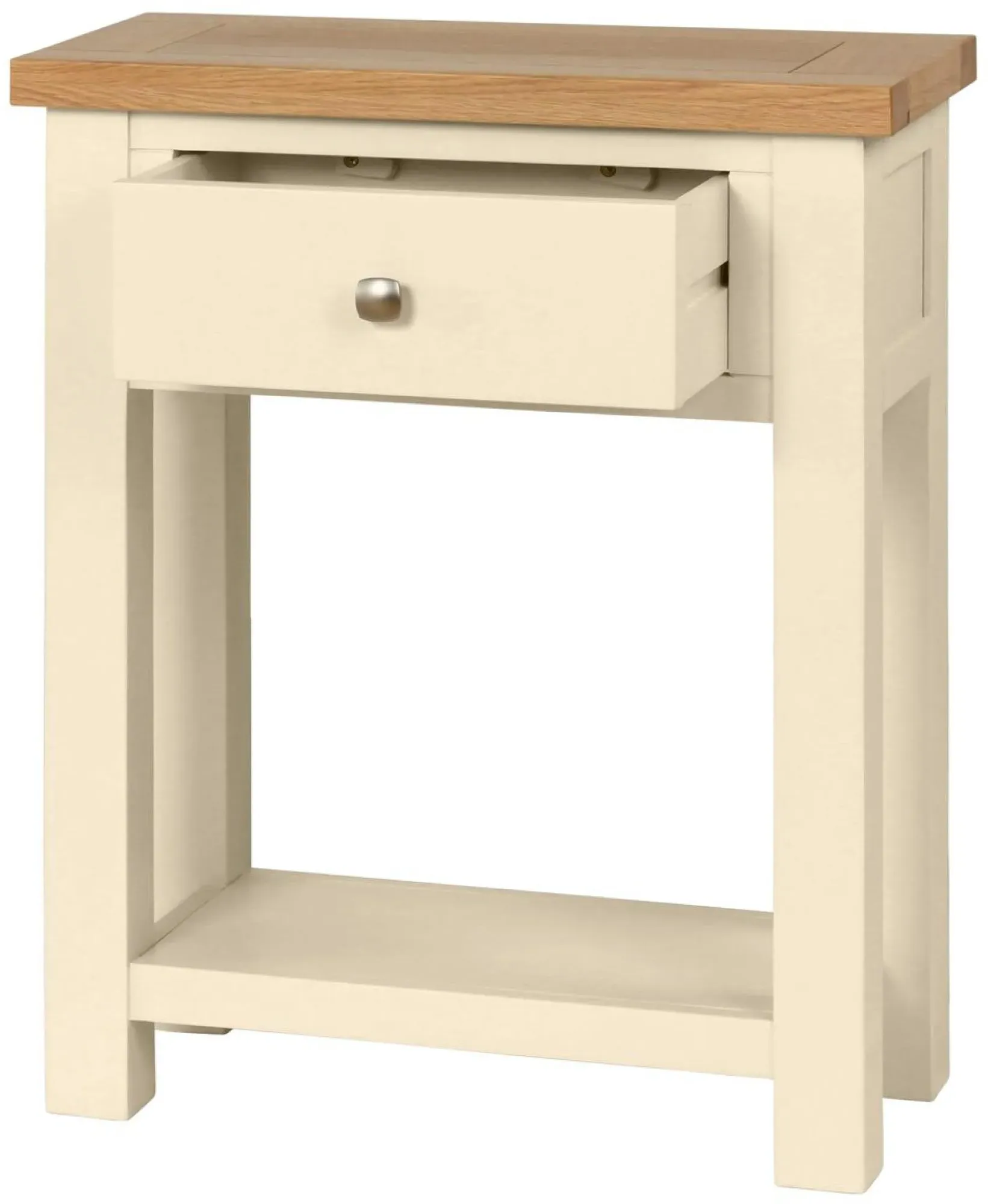 Lundy 1 Drawer Console Table - Ivory, Oak
