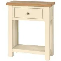 Lundy 1 Drawer Console Table - Ivory, Oak