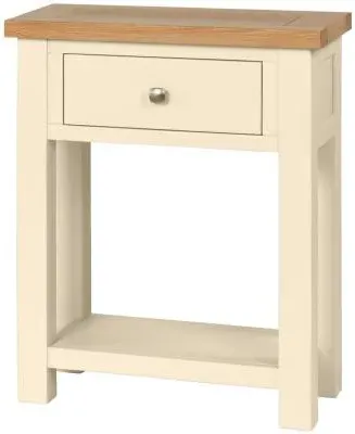 Lundy 1 Drawer Console Table - Ivory, Oak image