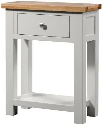 Lundy 1 Drawer Console Table - Moon Grey, Oak