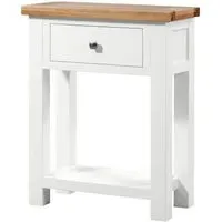 Lundy 1 Drawer Console Table - White, Oak