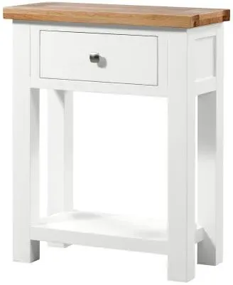 Lundy 1 Drawer Console Table - White, Oak