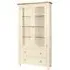 Lundy 2 Door Display Cabinet - Ivory, Oak