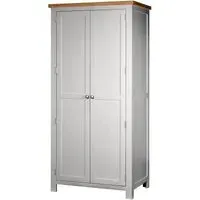 Lundy 2 Door Wardrobe - Moon Grey, Oak