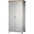 Lundy 2 Door Wardrobe - Moon Grey, Oak