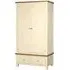 Lundy 2 Door Wardrobe with Drawers - Ivory, Oak