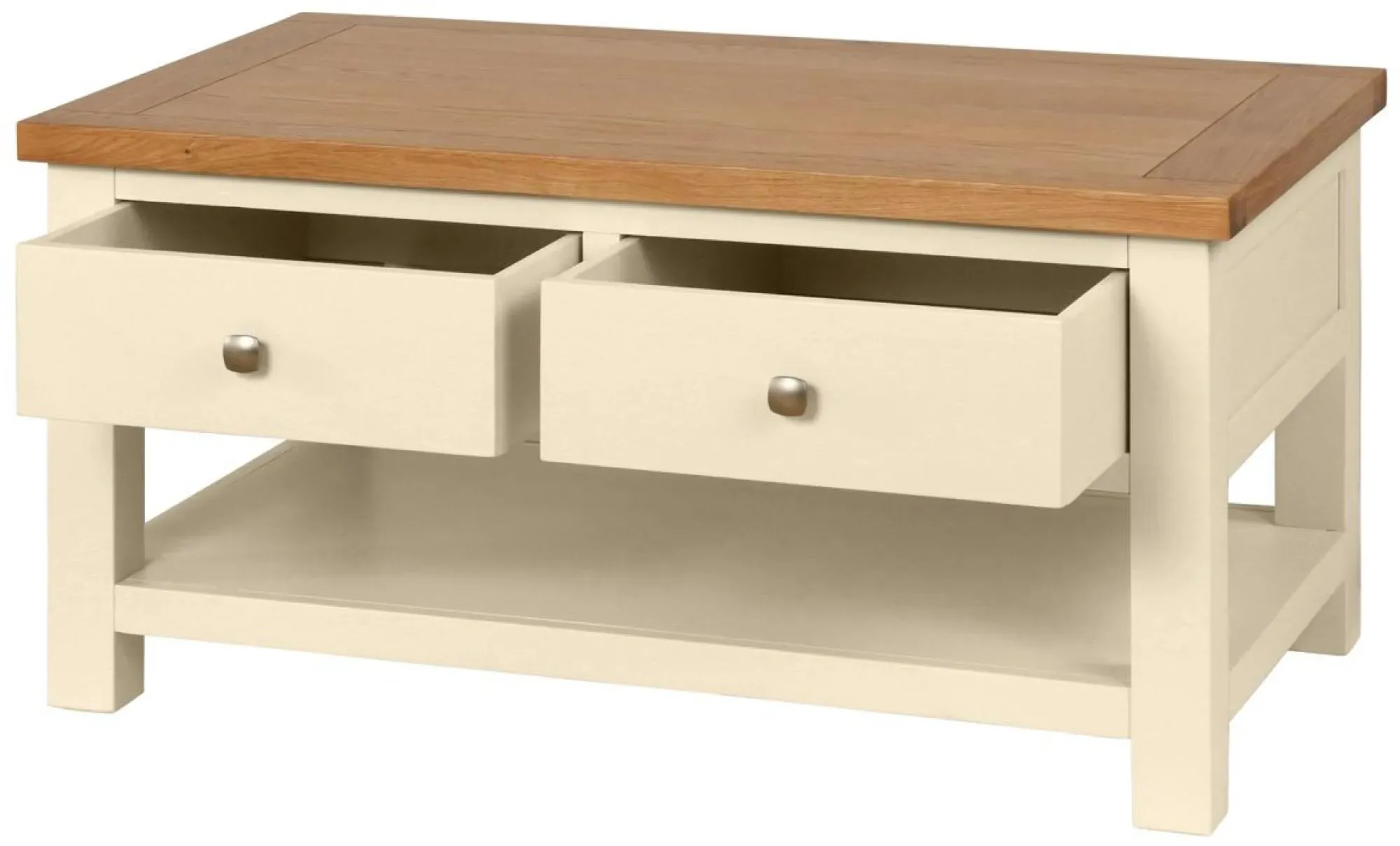 Lundy 2 Drawer Coffee Table - Ivory
