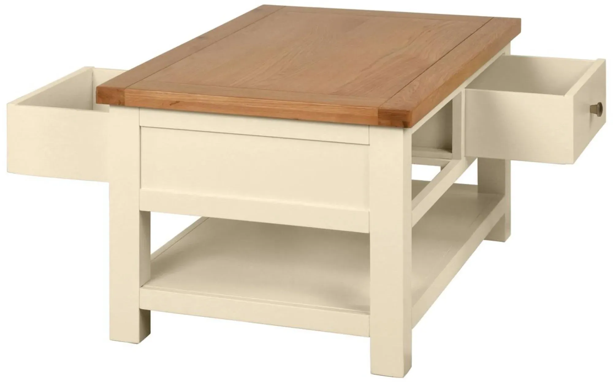 Lundy 2 Drawer Coffee Table - Ivory