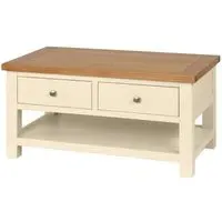 Lundy 2 Drawer Coffee Table - Ivory