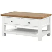 Lundy 2 Drawer Coffee Table - White