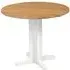 Lundy 2-Seater Round Drop Leaf Dining Table - White