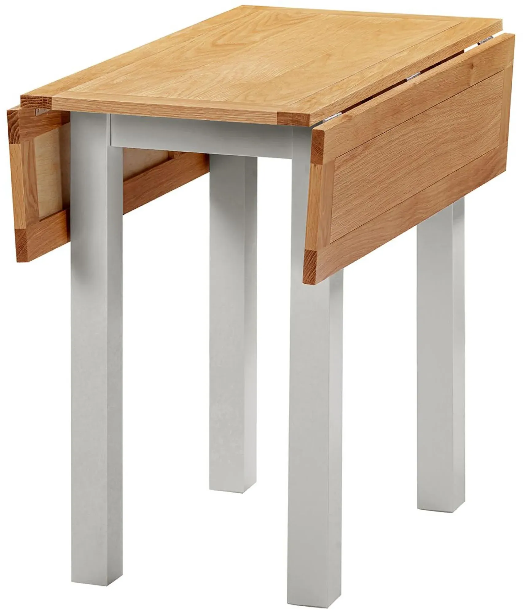 Lundy 2-Seater Square Drop Leaf Dining Table - Grey