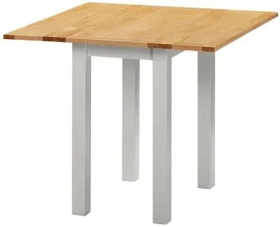 Lundy 2-Seater Square Drop Leaf Dining Table - Grey