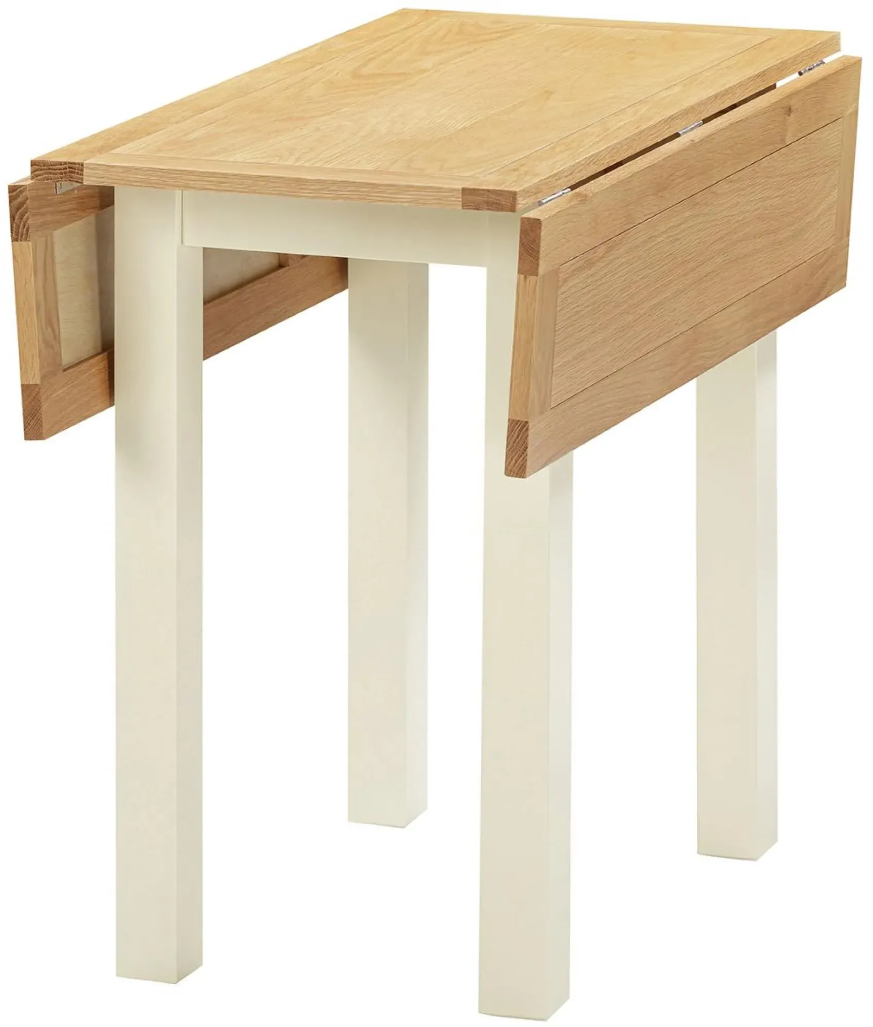 Lundy 2-Seater Square Drop Leaf Dining Table - Ivory