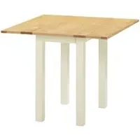 Lundy 2-Seater Square Drop Leaf Dining Table - Ivory