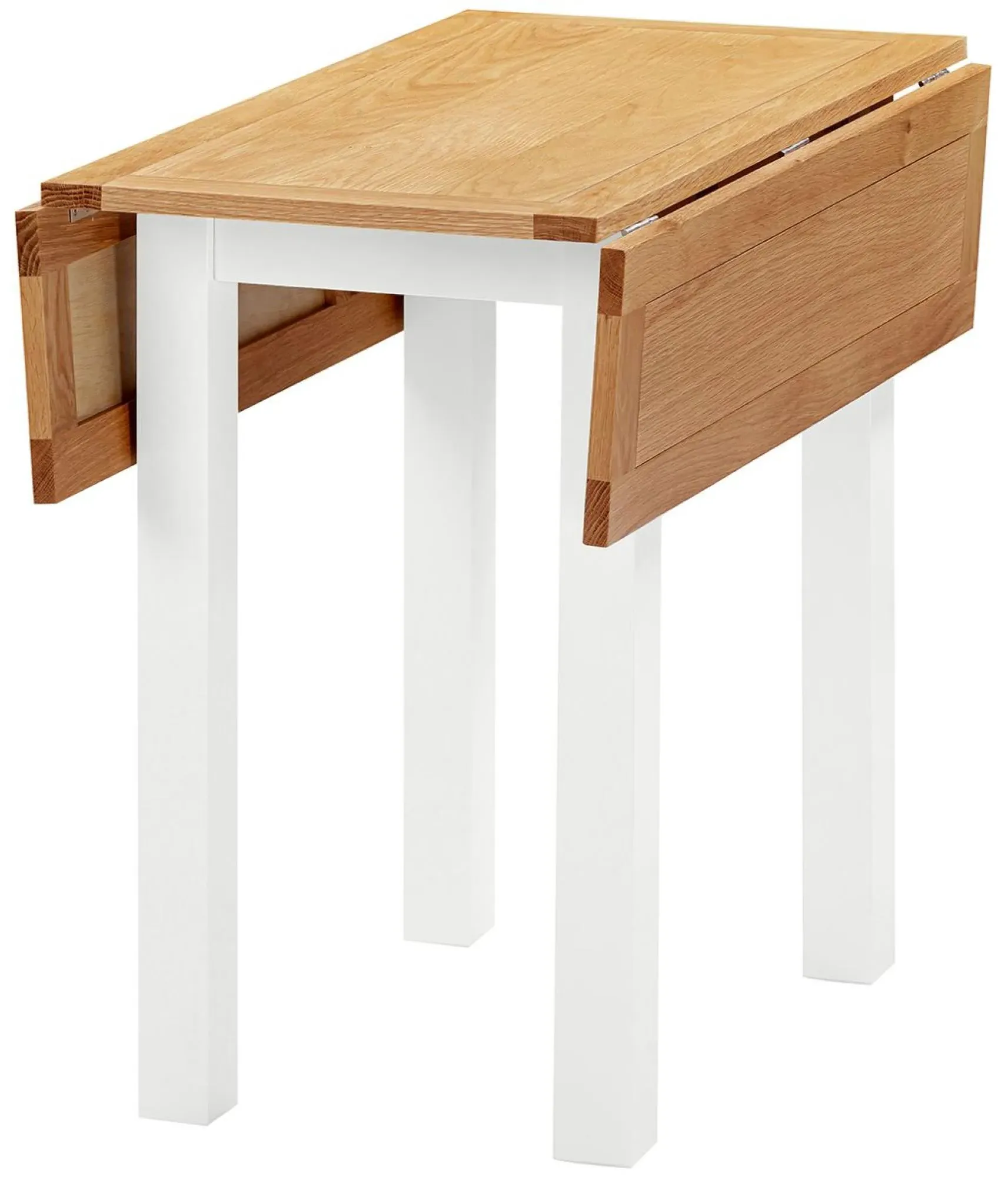 Lundy 2-Seater Square Drop Leaf Dining Table - White